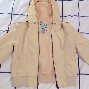 Cropped Leather Jacket - Small